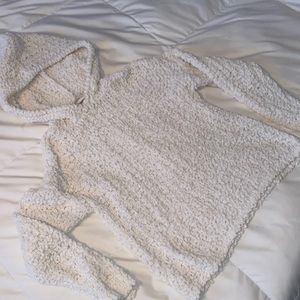 Fuzzy top with hoodie